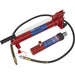 10 Tonne Push Ram with Pump & Hose Assembly - 1/4" BSP Outlet - Body Repair Ram Loops