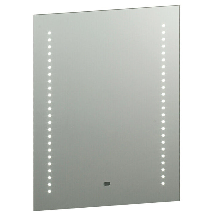 IP44 LED Bathroom Mirror 60cm x 50cm Vanity Light Motion Switch & Shaver Socket Loops