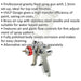 PROFESSIONAL HVLP Gravity Fed Spray Gun / Airbrush -1.3mm Nozzle Paint Undercoat Loops