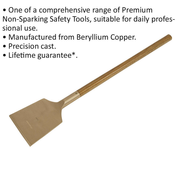 Long Handle Decorators Scraper - 150 x 765mm - Non-Sparking - Beryllium Copper Loops