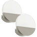 2 PACK Wall Light Colour Satin Nickel Shade Satined Plastic LED 1x4.5W Included Loops