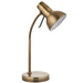 Adjustable Neck Desk Lamp Antique Brass Industrial Metal Shade Table Work Light Loops