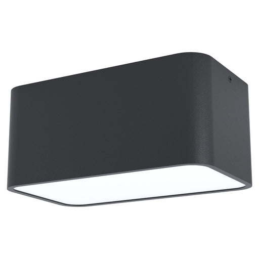Wall / Ceiling Light Black Square Accent Downlight 2 x 28W E27 Bulb Loops