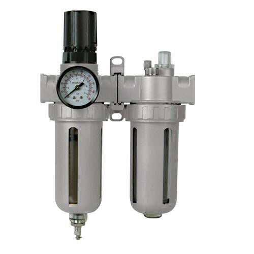 Air Tool Filter Regulator & Lubricator 1/4" Inch Compressed Compressor Water Tra Loops