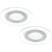 2 PACK Wall / Ceiling Flush Downlight White & Satin Nickel 12W Built in LED Loops