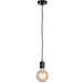 Hanging Ceiling Pendant Light & Rose Kit Black Chrome Industrial Adjustable Lamp Loops