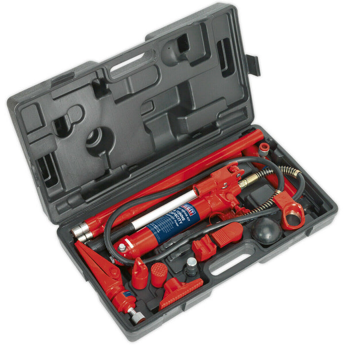 4 Tonne Snap Hydraulic Body Repair Kit - Hand Operated Pump - Heavy Duty Loops