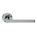 PAIR Slimline Straight Bar Lever on Round Rose Concealed Fix Polished Chrome Loops