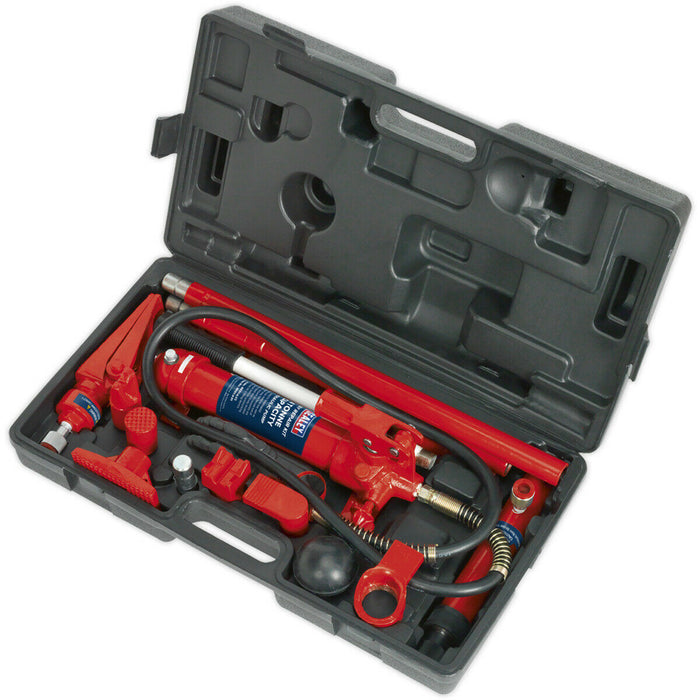 4 Tonne Snap Hydraulic Body Repair Kit - Hand Operated Pump - Heavy Duty Loops