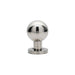 PAIR Ball Mortice Door Knob 55mm Diameter Bright Stainless Steel Rose Loops