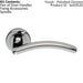 PAIR Oval Shape Arched Bar Lever on Round Rose Concealed Fix Polished Chrome Loops