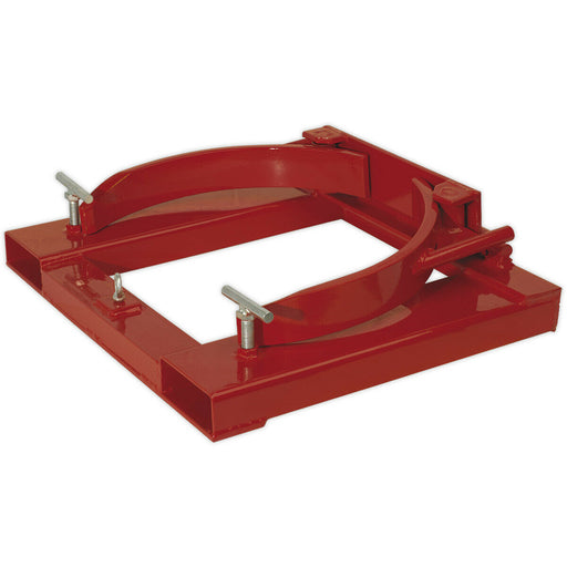 295L Forklift Drum Clamp - 350kg Weight Limit - Heavy Duty Steel Construction Loops