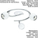 Flush 3 Spots Ceiling Light Colour White Chrome Shade Bulb GU10 3x3W Incl. Loops