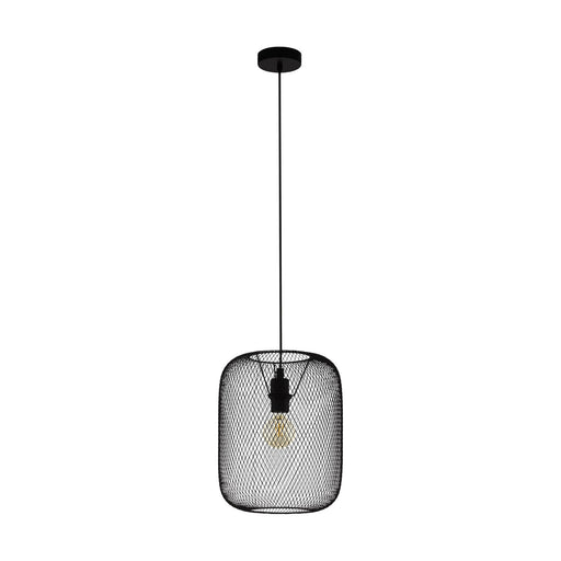 Hanging Ceiling Pendant Light Black Mesh 1 x 60W E27 Hallway Feature Lamp Loops