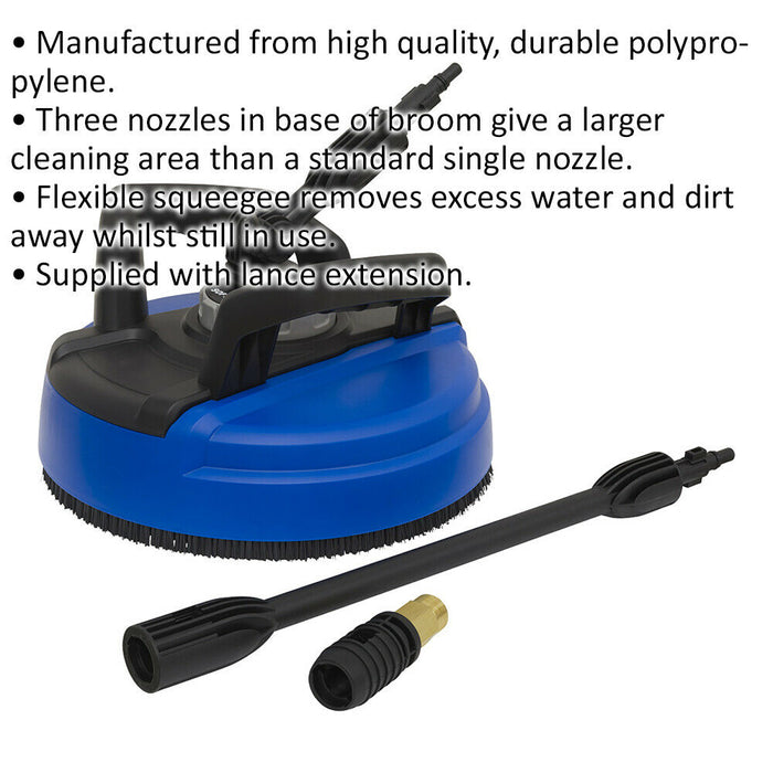 Floor Brush & Extension Lance - Suitable for ys06423 & ys06424 Pressure Washers Loops