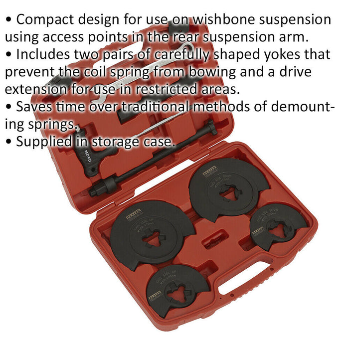 1000kg Coil Spring Compressor For Wishbone Suspension - Rear Arm Yokes Set Loops