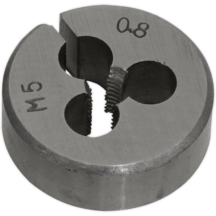 M5 x 0.8mm Metric Split Die - Quality Steel - Bar / Bolt Threading Bit & Case Loops