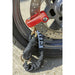 10mm Motorcycle Disc Lock Padlock - RED - Hardened Anti-Tamper Security Pin Body Loops