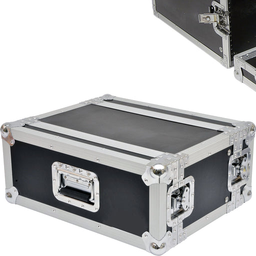 19" 4U Shallow Equipment Patch Panel Flight Case Storage Handle DJ PA Mixer Box Loops