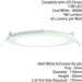 Ultra Slim Round Flush Ceiling Light 12W Cool White LED 4000k Corridor Lamp Loops