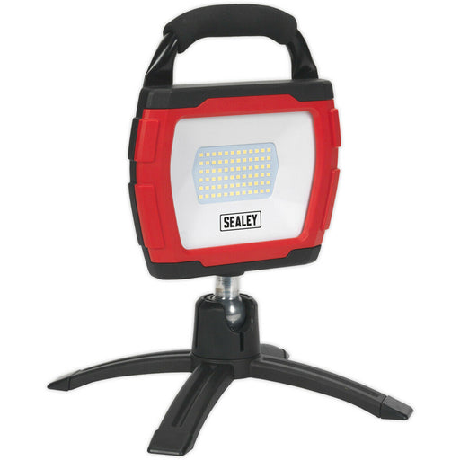 Rechargeable Portable Floodlight - 360 Degree Swivel - 36W SMD LED - Red Loops