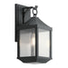 Outdoor IP44 1 Bulb Wall Light Lantern Distressed Black LED E27 60W d01816 Loops