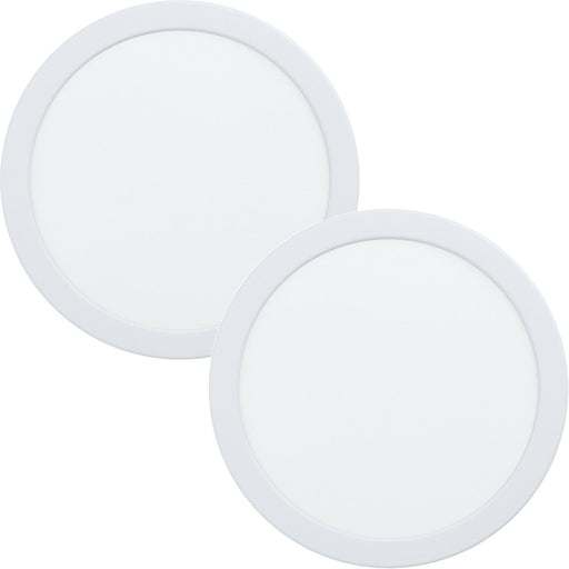 2 PACK Wall / Ceiling Flush Downlight White Round Spotlight 16.5W LED 3000K Loops