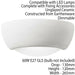 2 PACK Dimmable LED Wall Light Unglazed Ceramic Semi Dome Lounge Lamp Fitting Loops