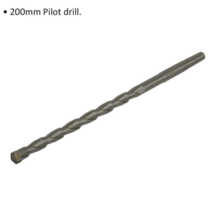 200mm Pilot Drill Bit - Hole Saw Positioning Bit - Holesaw Cutter Centring Drill Loops