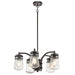 Outdoor IP44 5 Bulb Chandelier LIght Architectural Bronze LED E27 75W Loops