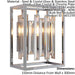 Glass Wall Light Clear Crystal & Chrome Plate 40W E14 Dimmable Living Room Loops