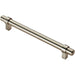 Round T Bar Cabinet Pull Handle 200 x 14mm 160mm Fixing Centres Satin Nickel Loops