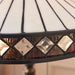 Dark Bronze Table Lamp - Diamond Shaped Detailling - 2 x 60W E27 GLS Required Loops