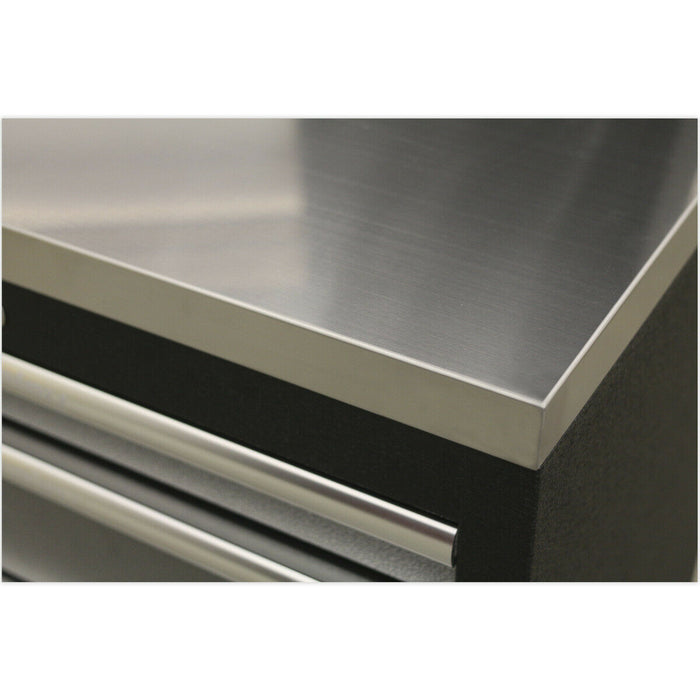 1360mm Stainless Steel Worktop for ys02633 ys02634 ys02639 & ys02641 Cabinets Loops
