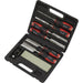 8 Piece Hammer-Thru Wood Chisel Set - Bevel Edged Blades - Storage Case Loops