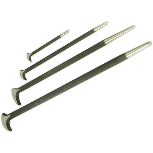 4 Piece Heel Bar Set - 150mm 300mm 410mm & 510mm - Drop Forged Steel Shafts Loops