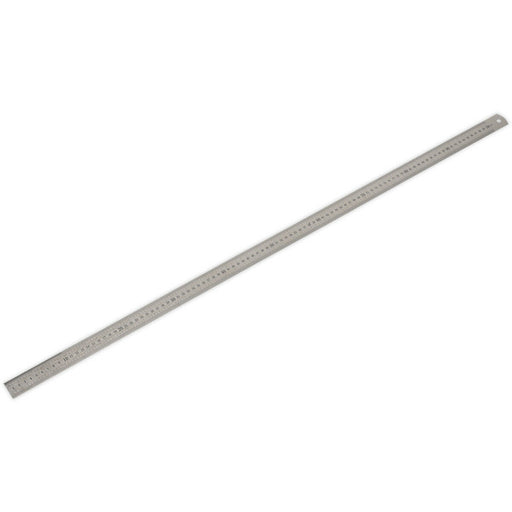 1000mm Steel Ruler - Metric & Imperial Markings - Hanging Hole - 40 Inch Rule Loops
