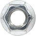 Pack of 100 Zinc Plated Serrated Flange Nut - 1.25mm Pitch - M8 - DIN 6923 Loops