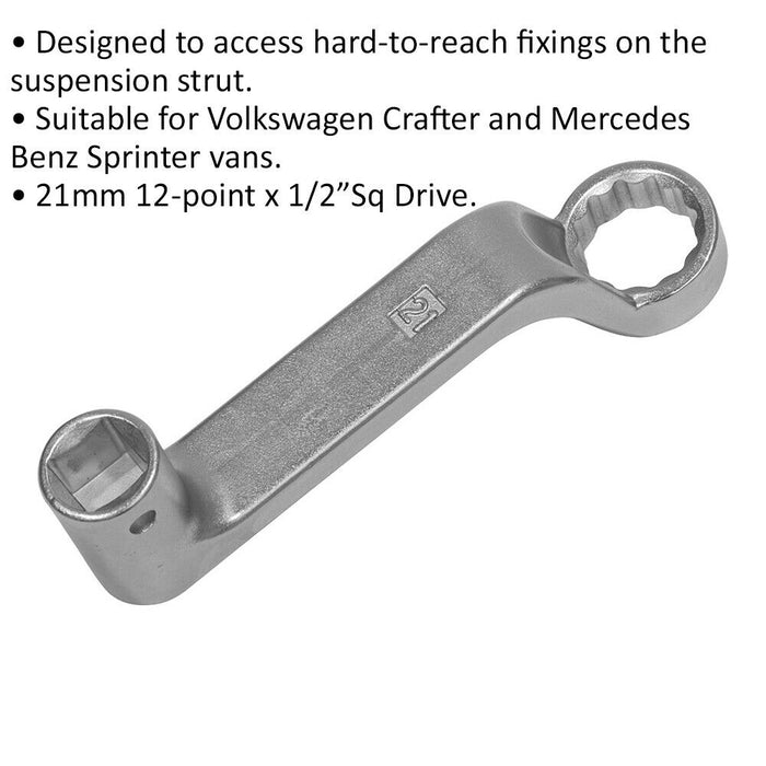 Crafter & Sprinter Camber Adjustment Spanner - 21mm 12 Point Socket - 1/2" Drive Loops