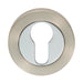 50mm Euro Profile Escutcheon 10mm Depth Concealed Fix Satin Nickel/Chrome Loops