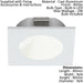 Wall / Ceiling Flush Downlight White Cast Aluminium 2W Built in LED Loops