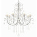 Bathroom Ceiling Pendant Light Chrome & Crystal IP44 8 Bulb Hanging Lamp Rose Loops