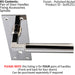 4x PAIR Round Bar Handle on Slim Lock Backplate 150 x 50mm Polished Nickel Loops