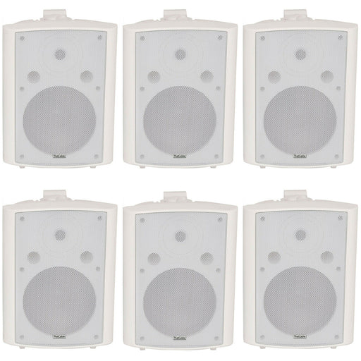 6x 180W White Wall Mounted Stereo Speakers 8" 8Ohm LOUD Premium Audio & Music