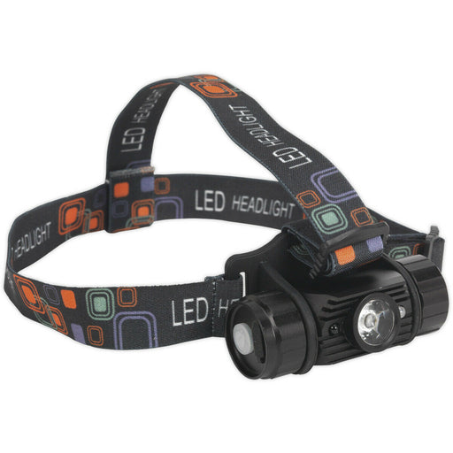 Rechargeable Head Torch - Three Light Settings - 3W CREE XPE LED - Auto Sensor Loops