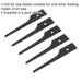 5 PACK - HSS Air Saw Blades - 18 TPI BLACK Reciprocating Multi Material Cutters Loops