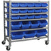 22 Tray / Bin Mobile Parts Picking Trolley - Garage & Warehouse Storage Unit Loops