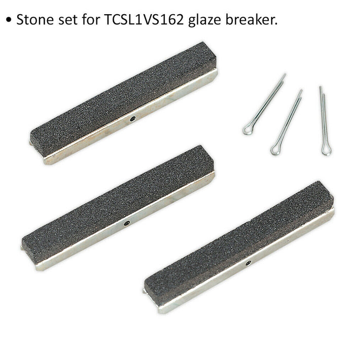 3 PACK 75mm Coarse Grade Cutting Stone for ys10783 Triple Leg Cylinder Hone Loops