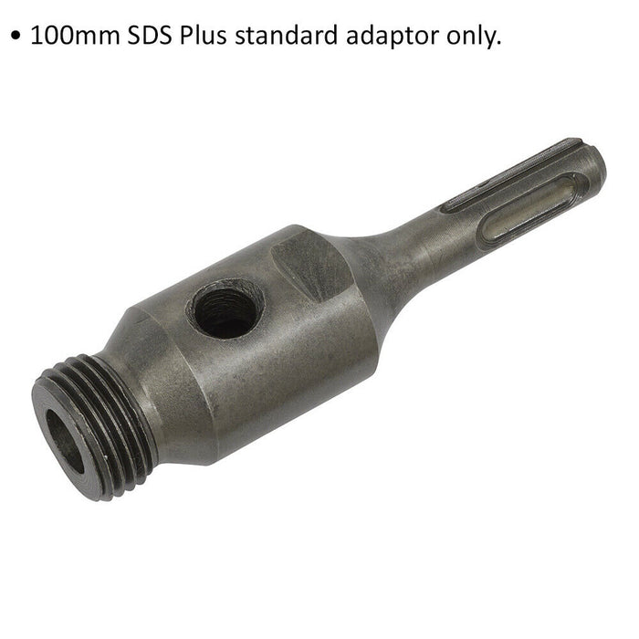 100mm SDS Plus Standard Adaptor - Holesaw Hole Cutter Adaptor - Drill Accessory Loops