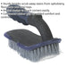 Large Interior Brush - Contoured Rubber Grip - Ideal for Upholstery & Floor Mats Loops
